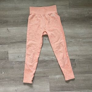 AYBL peach colored gym leggings size: small